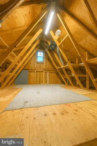 a view of a wooden door