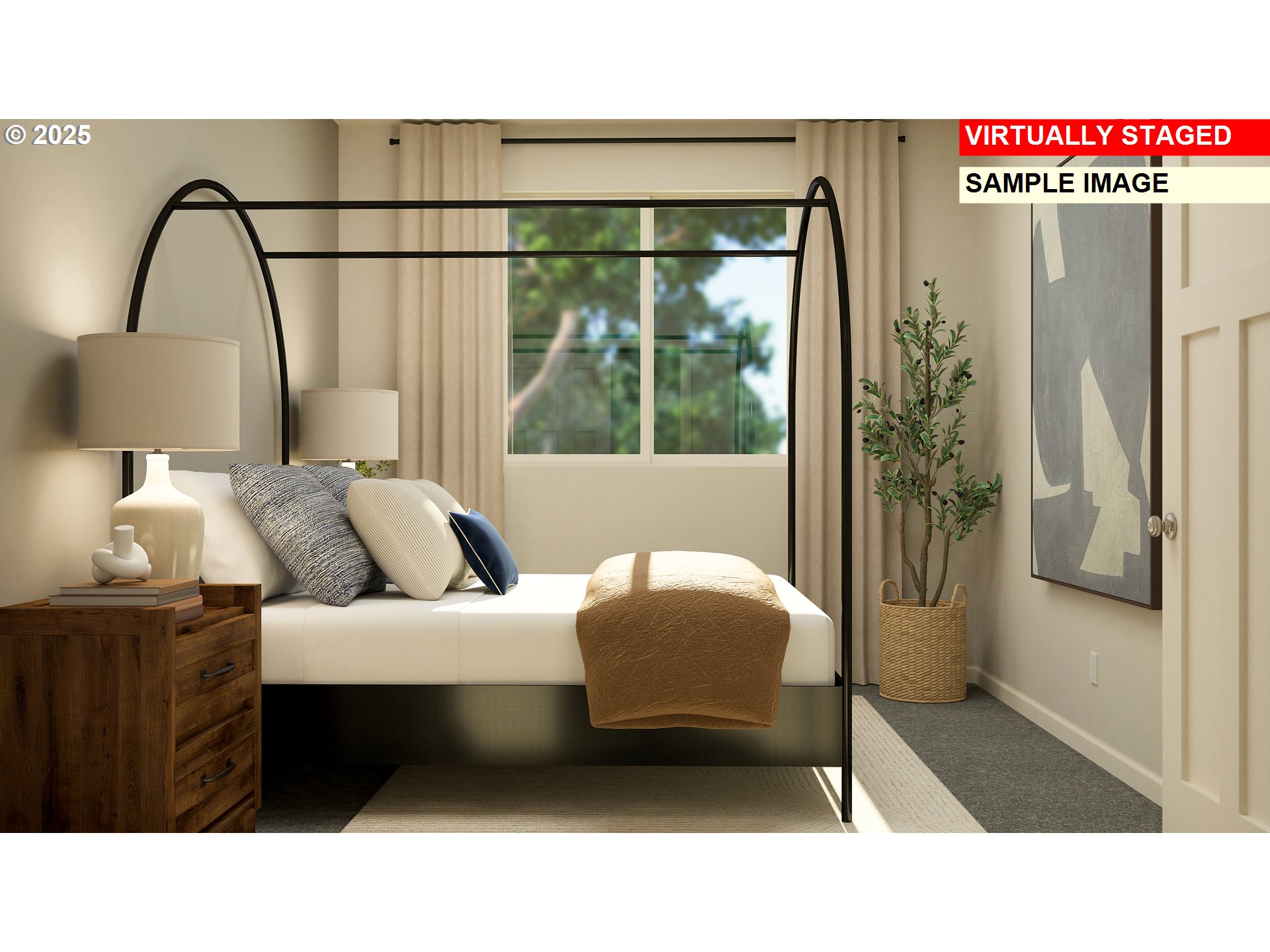 14956 Southwest 165th Avenue Tigard, OR 97224 - Photo 20 of 43 a living room with a couch and a floor to ceiling window