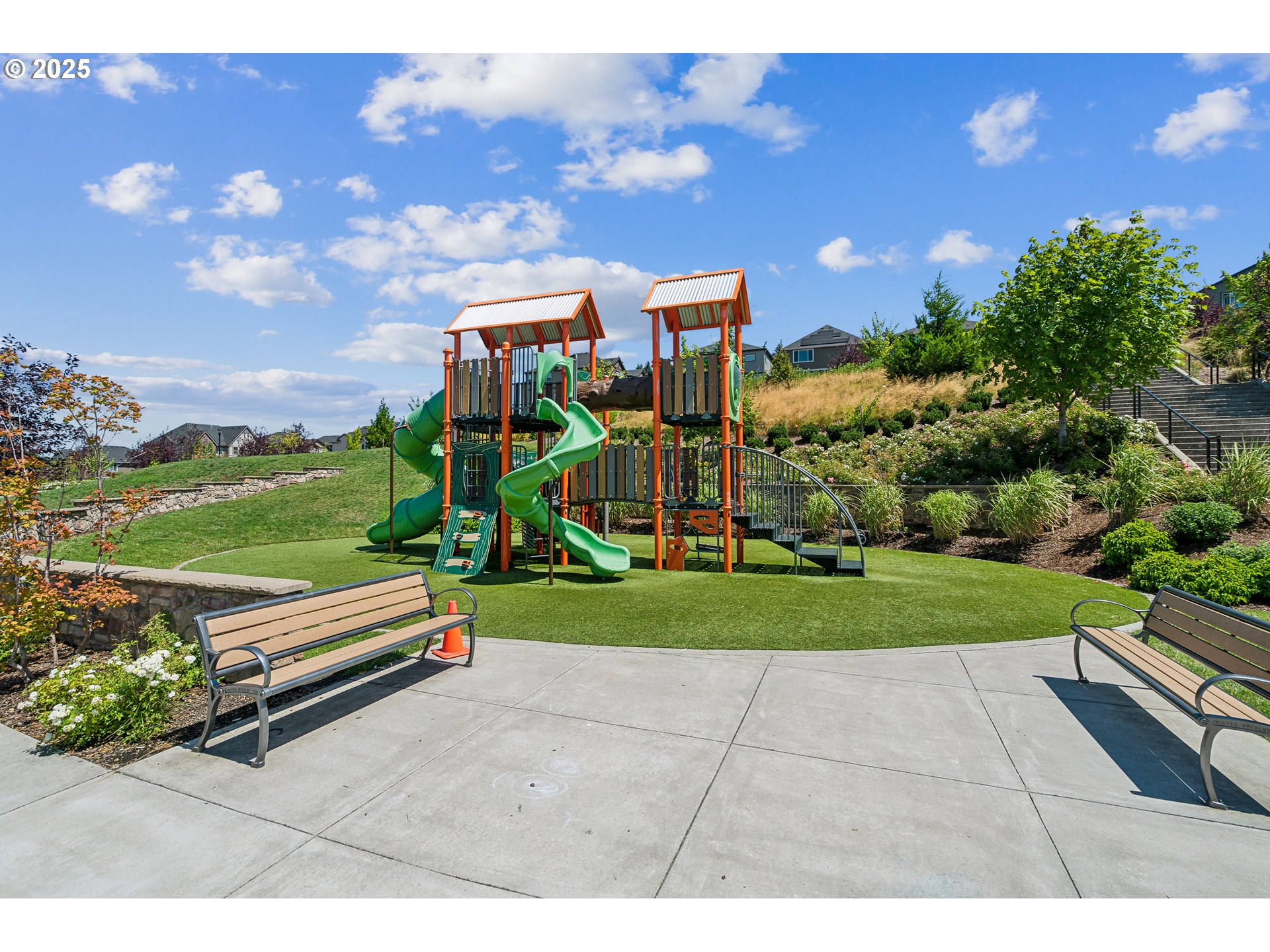 14956 Southwest 165th Avenue Tigard, OR 97224 - Photo 24 of 43 a park view with a bench and garden