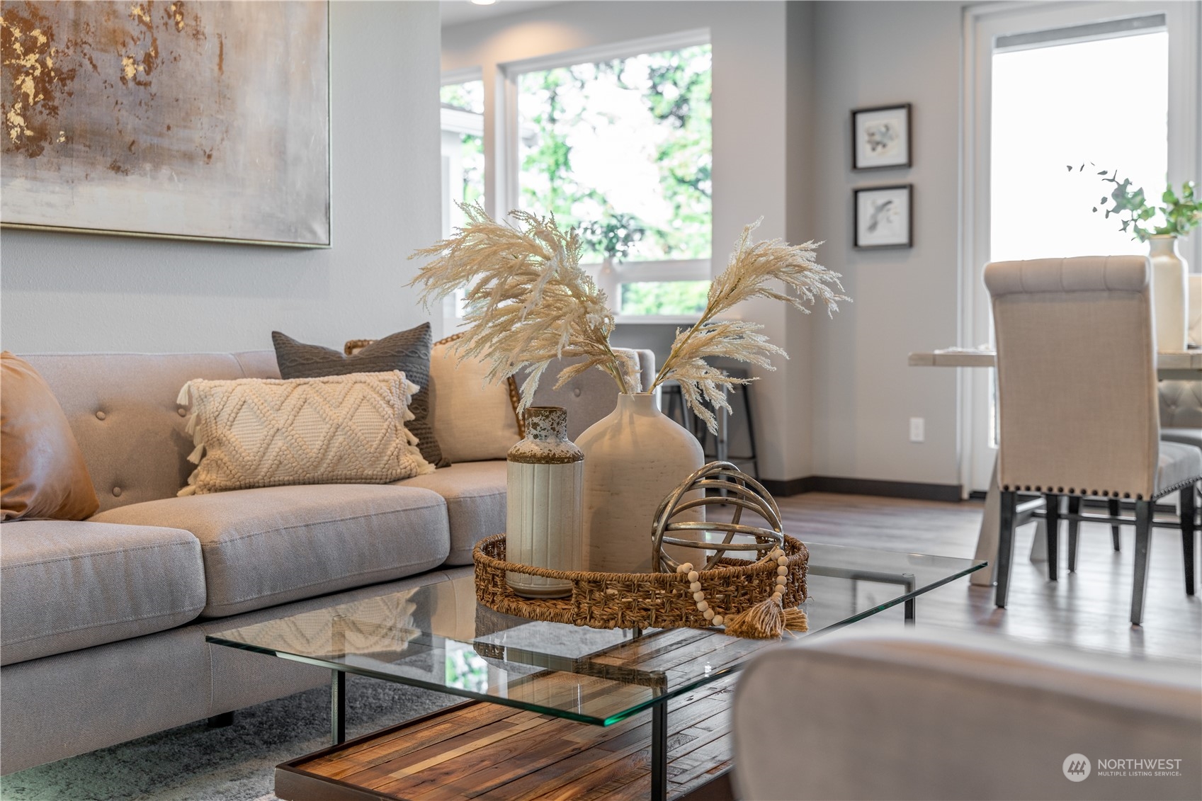 6441 Humphrey Road, Unit 4 Clinton, WA 98236 - Photo 15 of 40 a living room with furniture and a large window