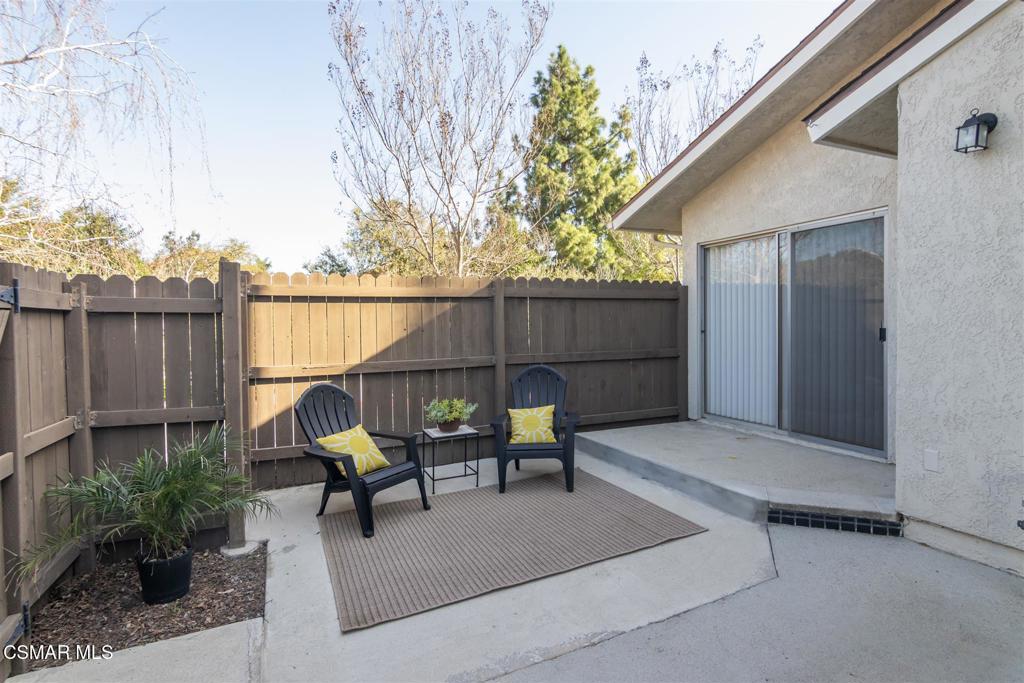 15175 Marquette Street, Unit D Moorpark, CA 93021 - Photo 16 of 22 a view of a bench in the patio