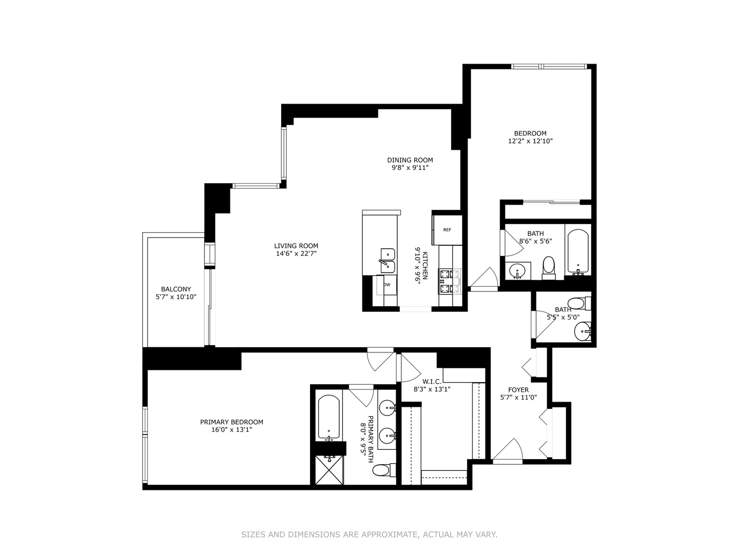 1160 South Michigan Avenue, Unit 2001 Chicago, IL 60605 - Photo 27 of 33 a picture of a floor plan