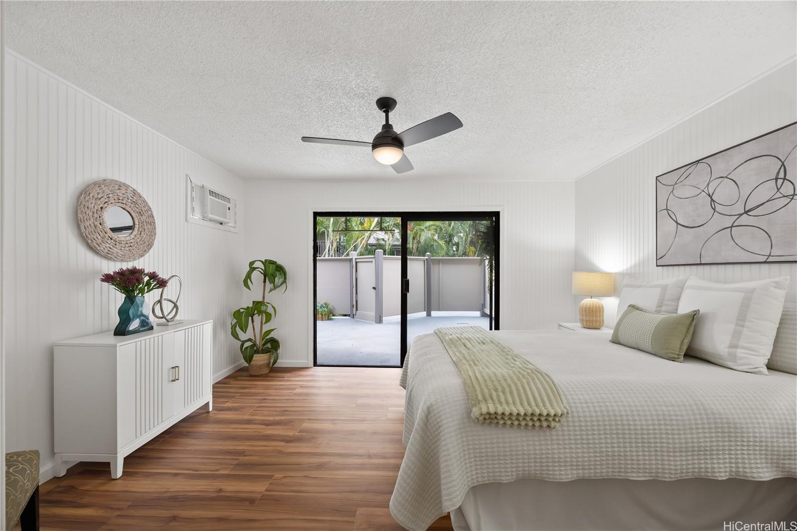 45-995 Wailele Road, Unit 35 Kaneohe, HI 96744 - Photo 13 of 25 Primary bedroom which opens up to a large private courtyard