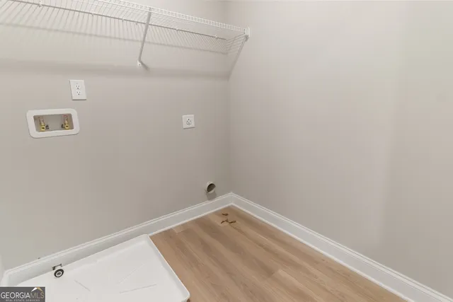 a view of a room with empty racks