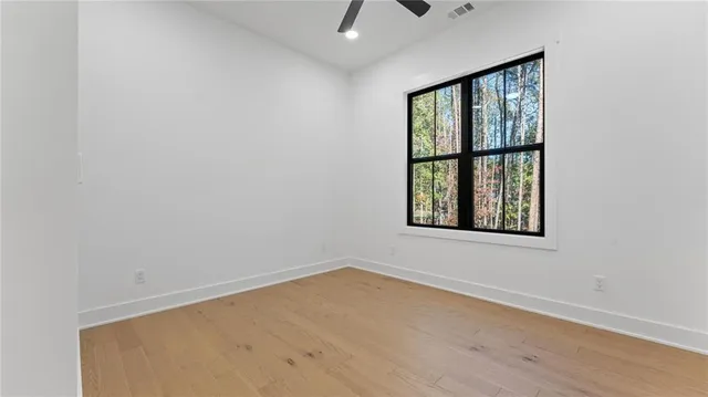 an empty room with a window