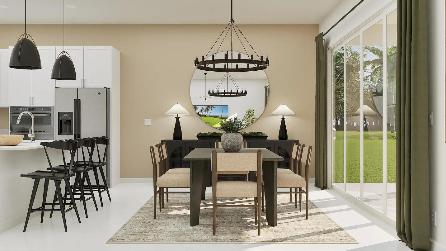 1022 Raleigh Way Wellington, FL 33449 - Photo 5 of 16 a view of a dining room with furniture and chandelier