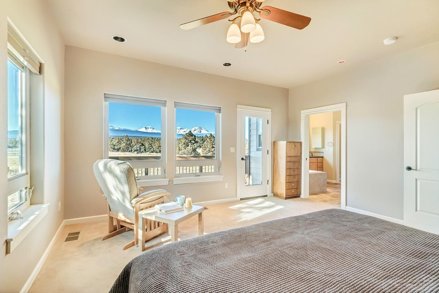 18865 Couch Market Road Bend, OR 97703 - Photo 8 of 25 Master bedroom faces the mountains allow