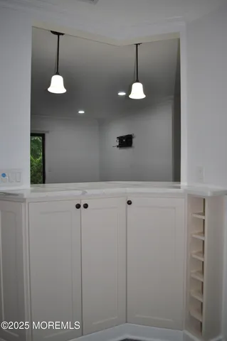 a view of a bathroom with a shower