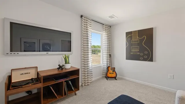 a view of a swimming pool with a patio and a garden