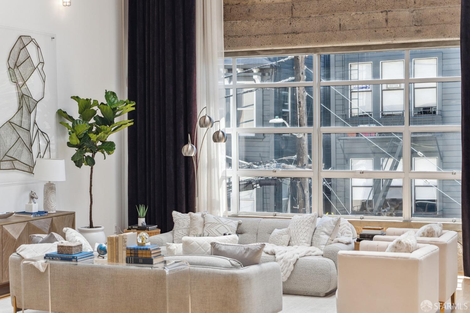 1 Rausch Street, Unit G San Francisco, CA 94103 - Photo 22 of 49 a living room with furniture and a potted plant
