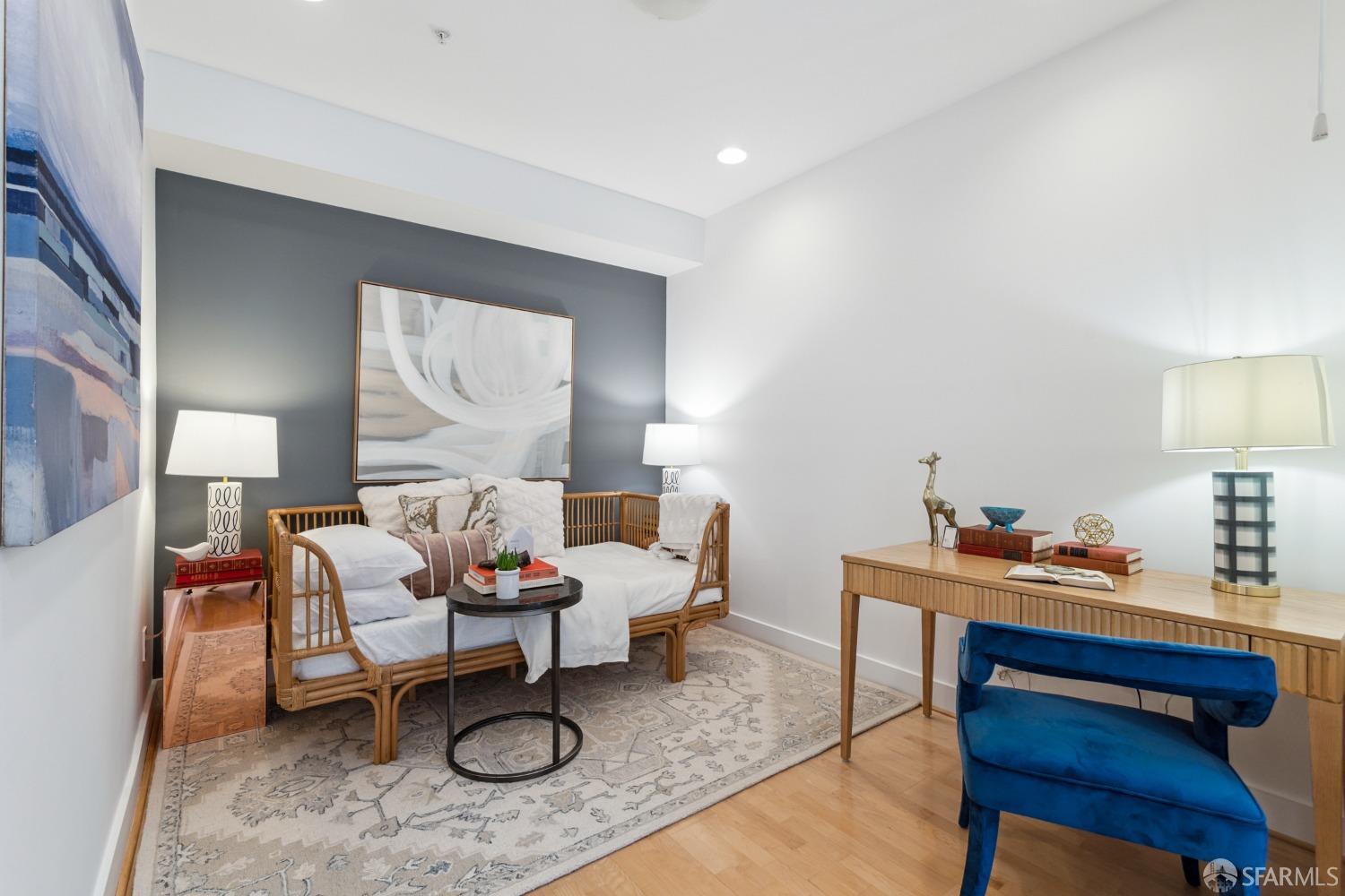 1 Rausch Street, Unit G San Francisco, CA 94103 - Photo 26 of 49 a living room with furniture a rug and a lamp