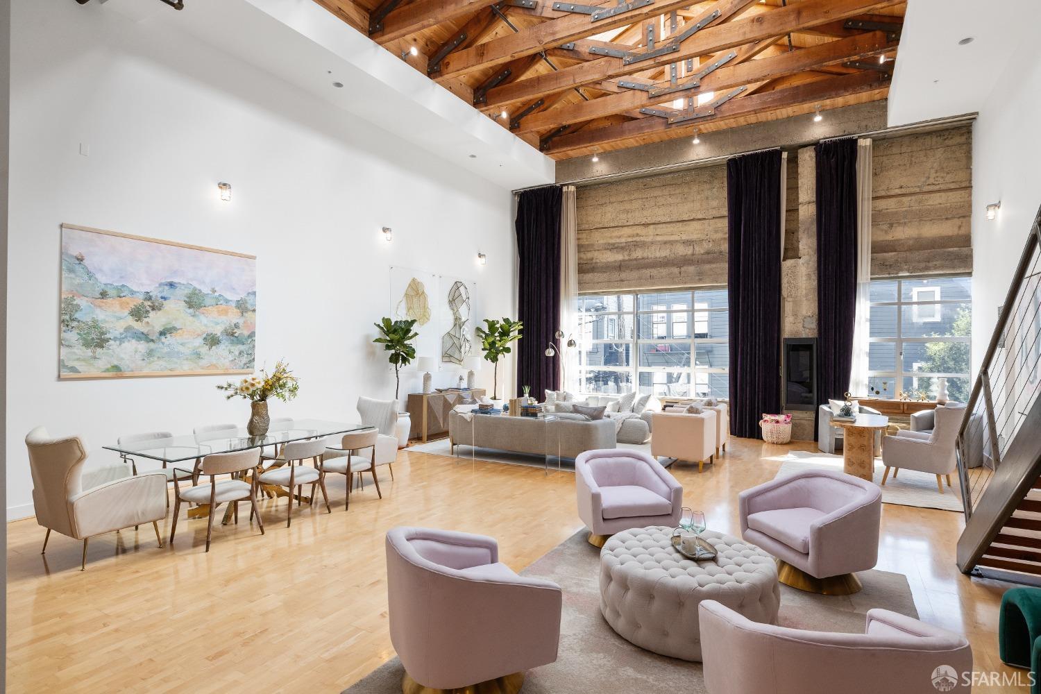 1 Rausch Street, Unit G San Francisco, CA 94103 - Photo 6 of 49 a living room with furniture and large windows