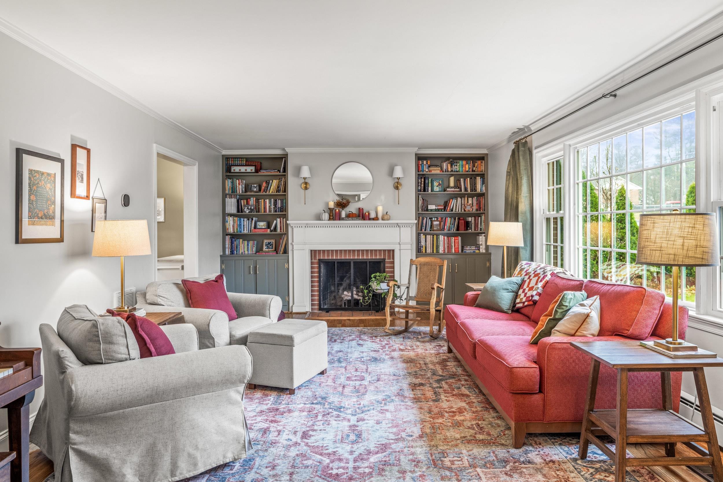 1220 Chatham Road Waynesboro, VA 22980 - Photo 23 of 64 a living room with furniture a large window and a fireplace