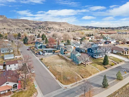 an aerial view of a city