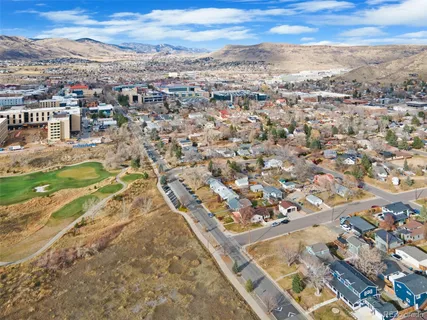 an aerial view of a city