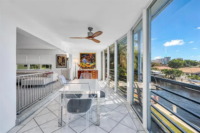 a building outdoor space with seating space