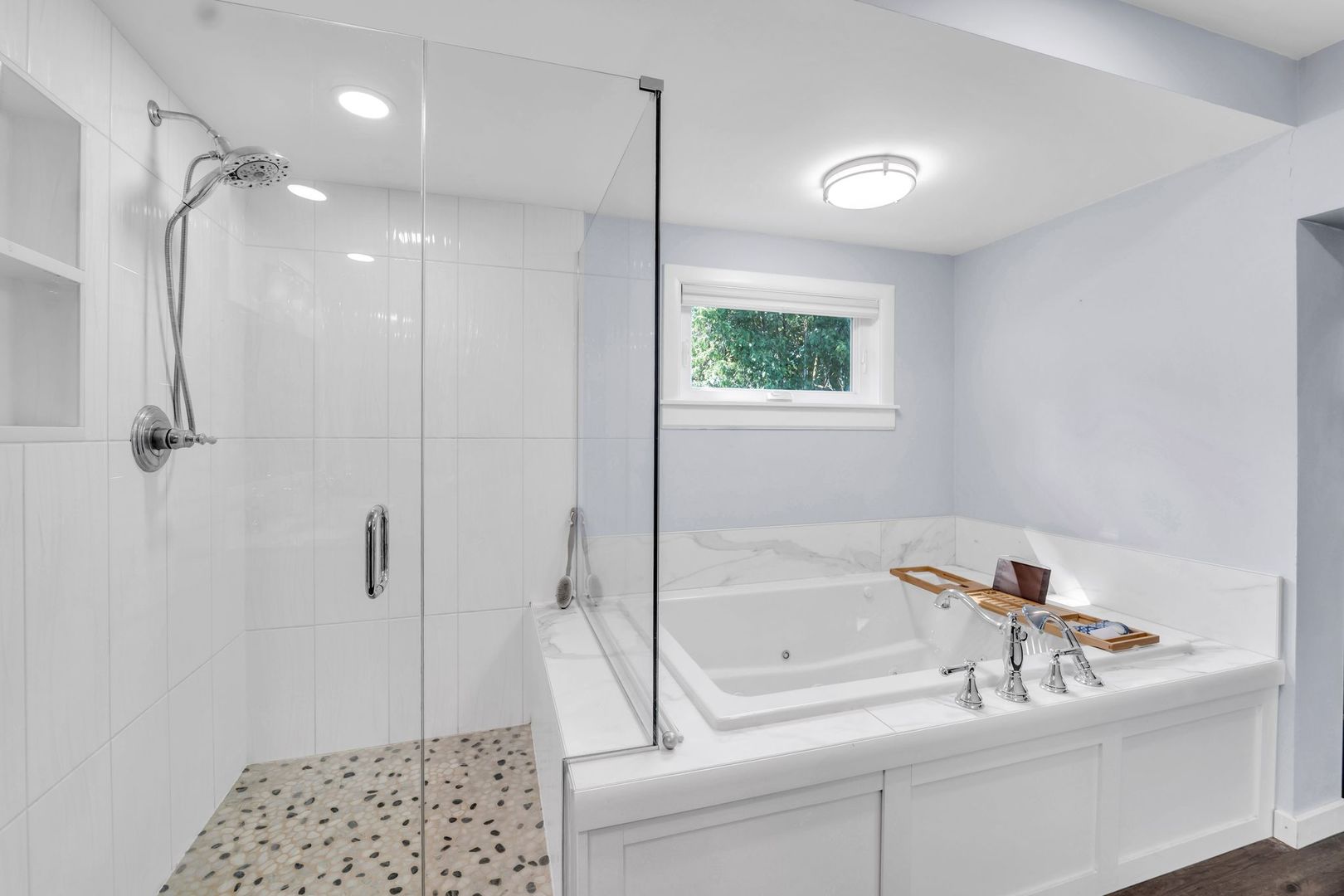 4018 Pitzen Road Johnsburg, IL 60051 - Photo 18 of 47 a bathroom with a bathtub and a shower
