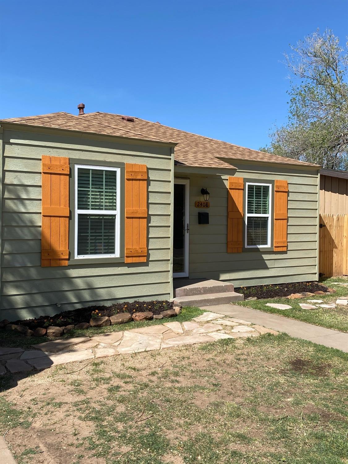 2408-24th has new paint on metal siding over the existing frame structure. All windows (15), exterior doors (3), and interior doors (13) are new! The interior has been updated! This home is quality built!
