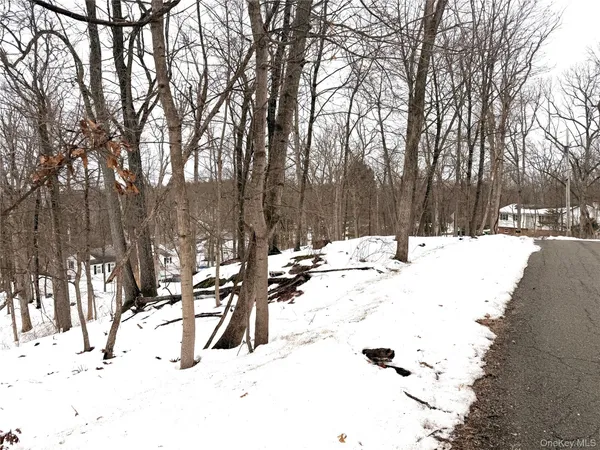 a view of snow on the road