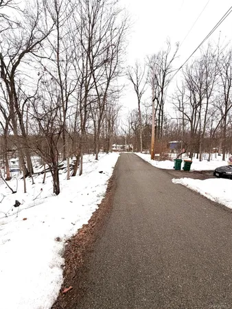 a view of road with a snow