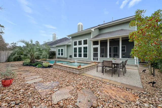 a view of a house with a patio