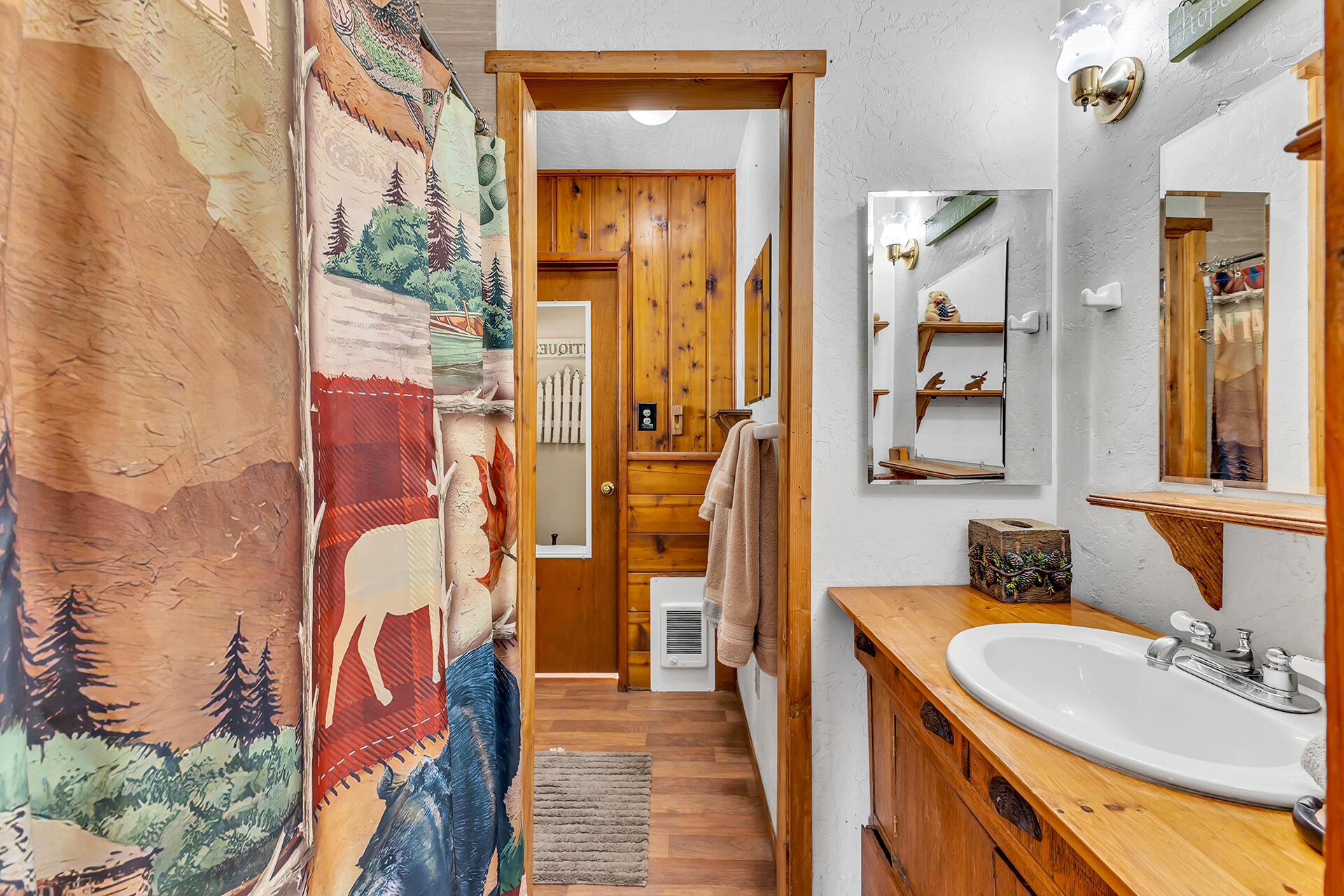 53460 Tollgate Road Idyllwild, CA 92549 - Photo 29 of 37 a bathroom with a sink and a mirror