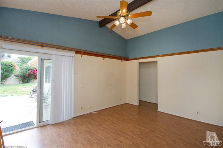 4258 Laurelhurst Road Moorpark, CA 93021 - Photo 14 of 28 a view of empty room with wooden floor and fan