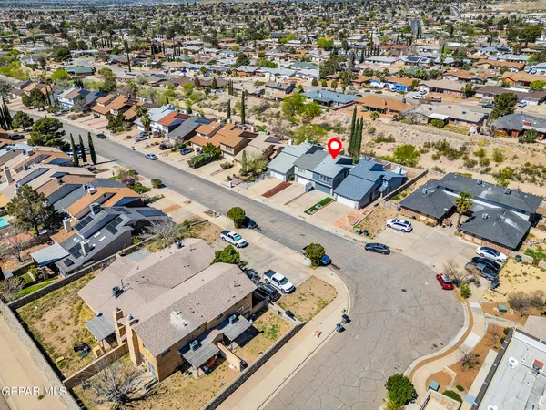 an aerial view of a city