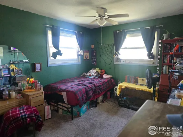 a bedroom with furniture and a window