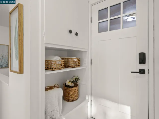 a bathroom with a tub and shower