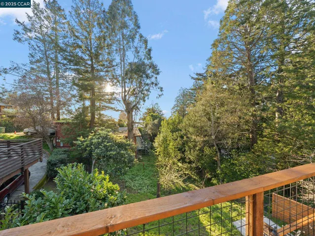 a view of a balcony with outdoor space