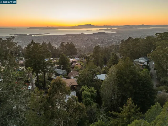 a view of city and mountain