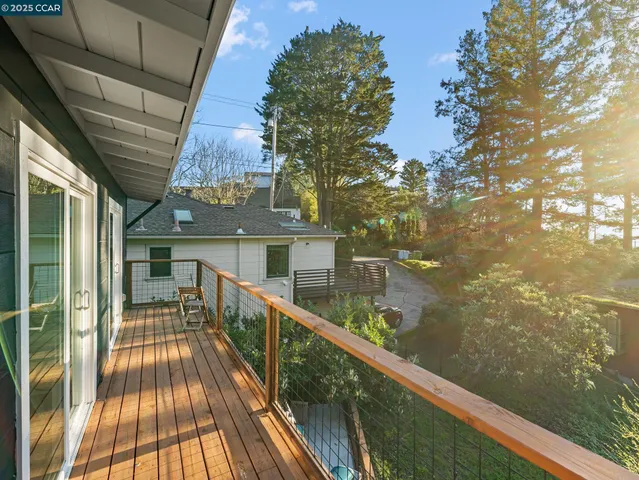a city view from a balcony