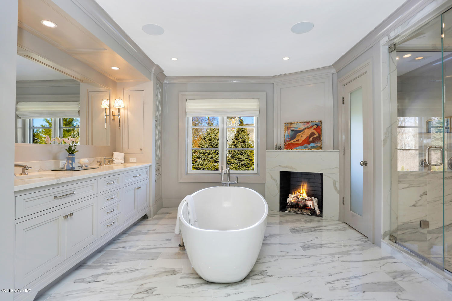 56 Old Church Road Greenwich, CT 06830 - Photo 16 of 41 a spacious bathroom with a tub and a sink