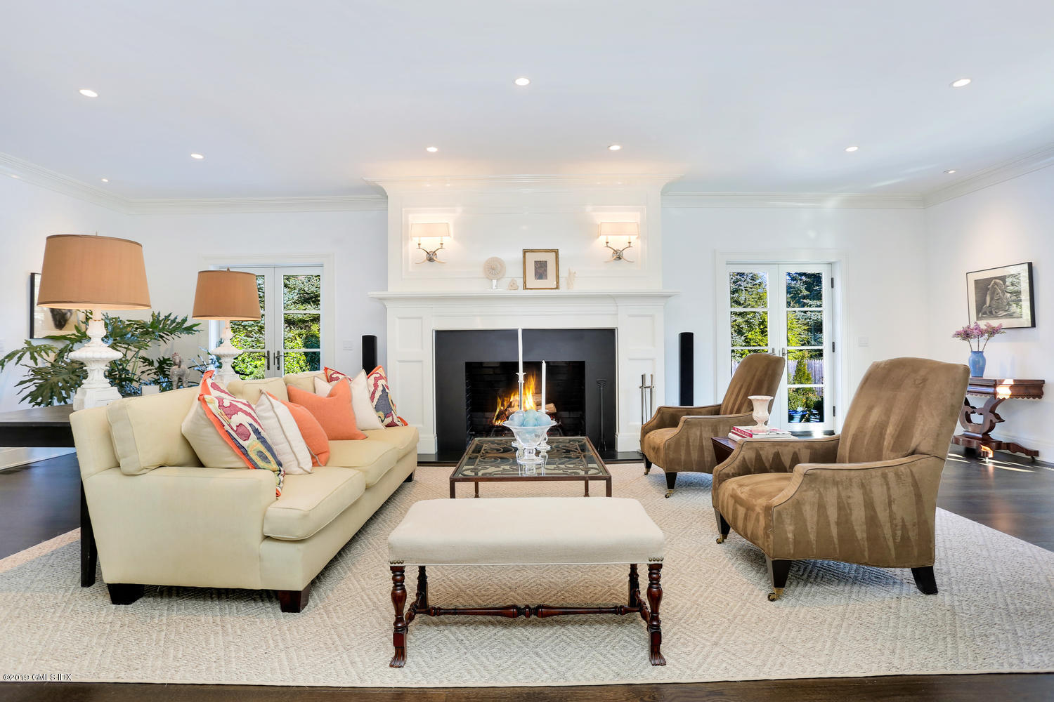 56 Old Church Road Greenwich, CT 06830 - Photo 6 of 41 a living room with furniture and a fireplace