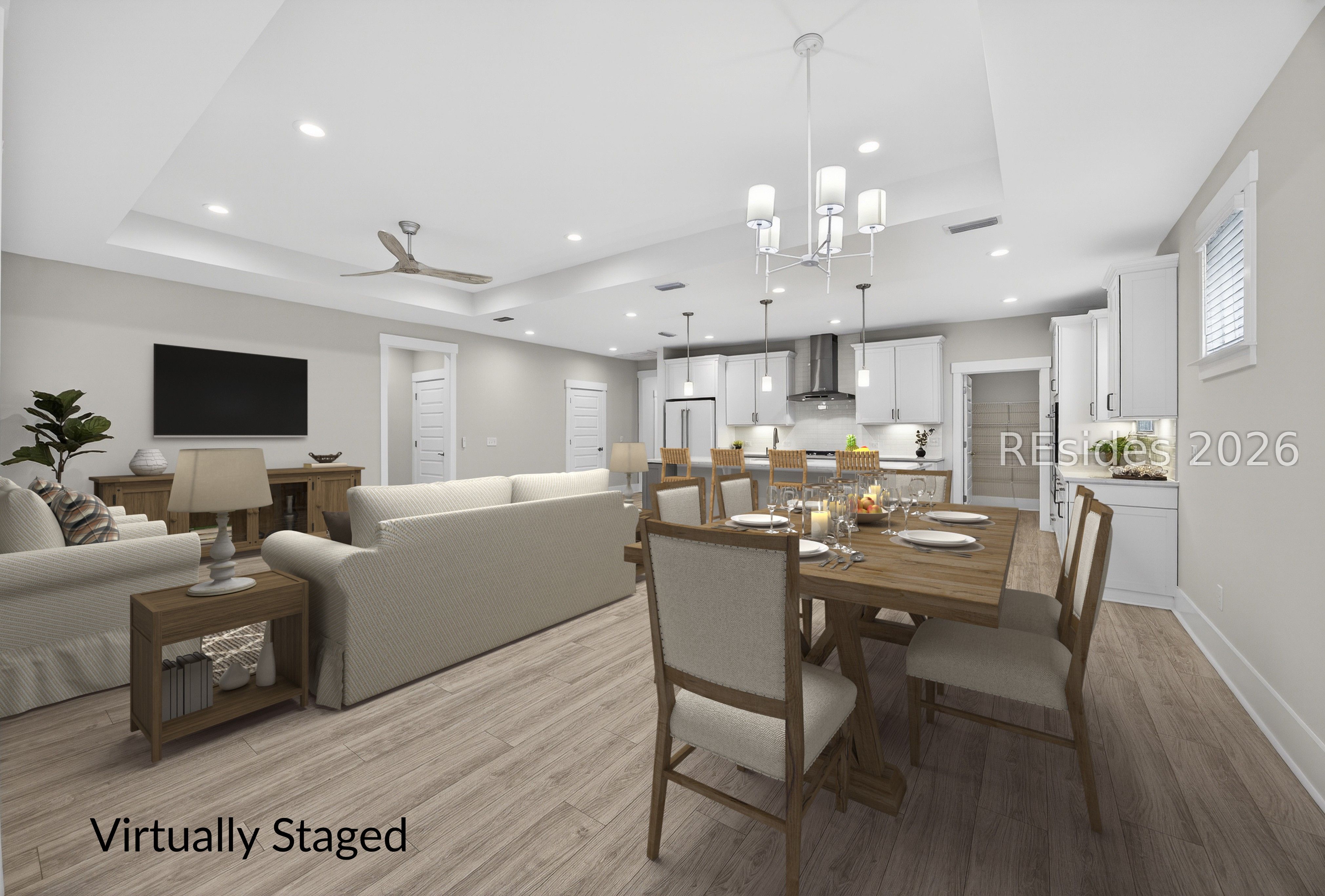 539 Sunfish Way Bluffton, SC 29909 - Photo 29 of 71 Gathering Room & Dining Area with Virtual Staging