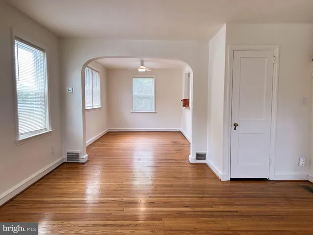 a view of livingroom with hardwood and window