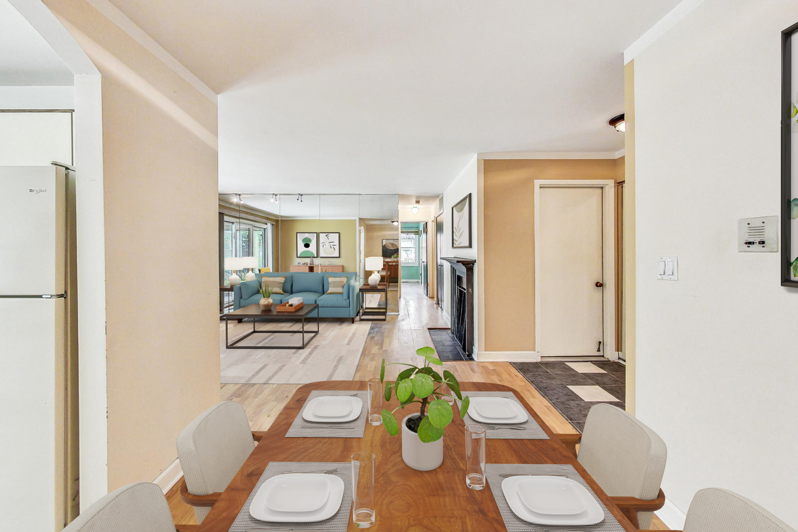 2980 Northampton Drive, Unit D1 Rolling Meadows, IL 60008 - Photo 10 of 35 a living room with furniture and a wooden floor