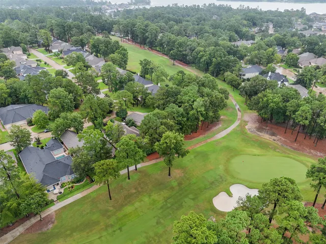 an aerial view of multiple house