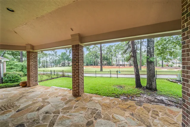 a view of a yard with porch and outdoor space