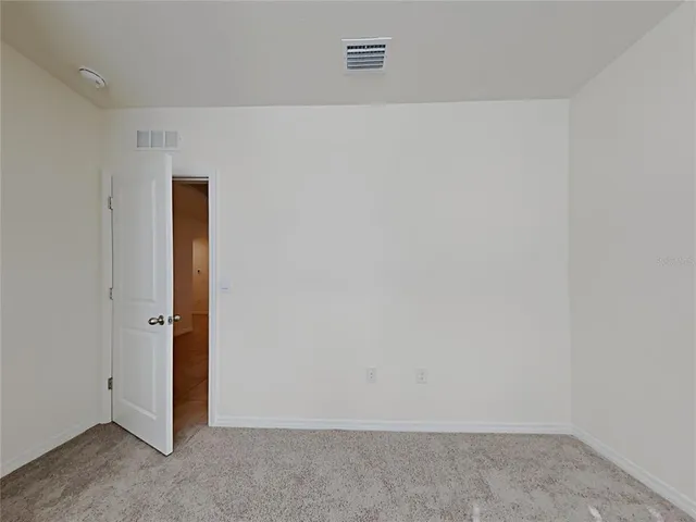 a view of a small space with a window