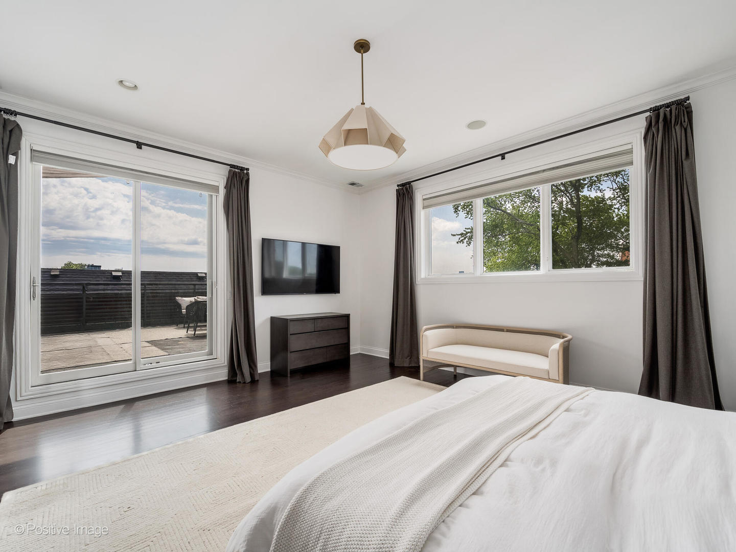 1359 West Fullerton Avenue, Unit PH Chicago, IL 60614 - Photo 19 of 33 a bedroom with a bed and a large window