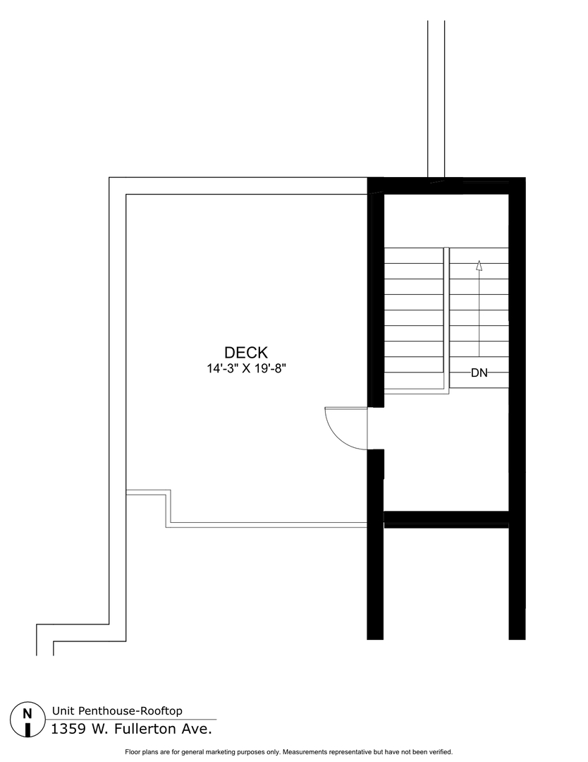 1359 West Fullerton Avenue, Unit PH Chicago, IL 60614 - Photo 33 of 33 a picture of a floor plan