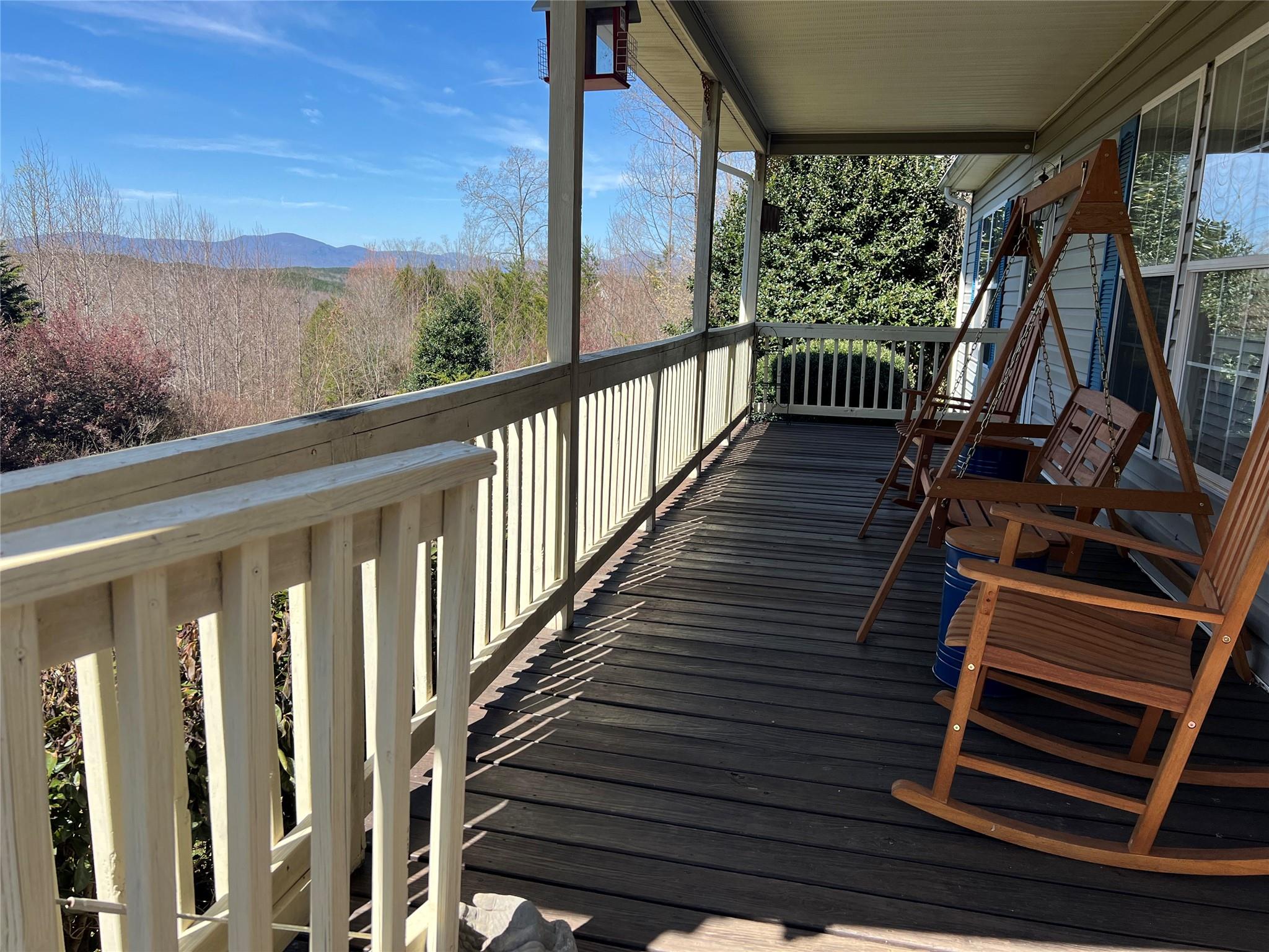 314 Windy Ridge Drive Rutherfordton, NC 28139 - Photo 6 of 46 a view of balcony with wooden floor and fence