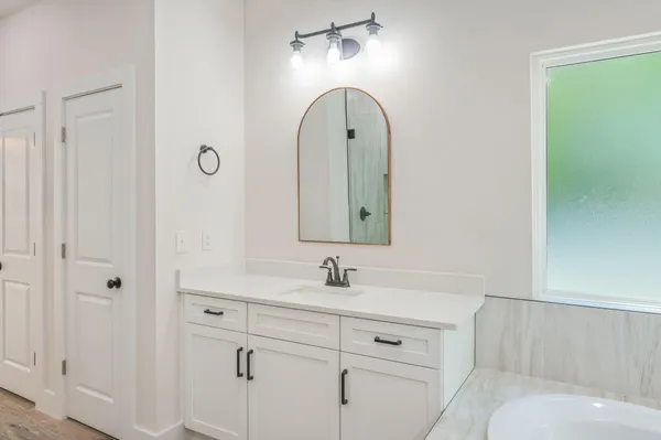 a close view of a sink in the bathroom