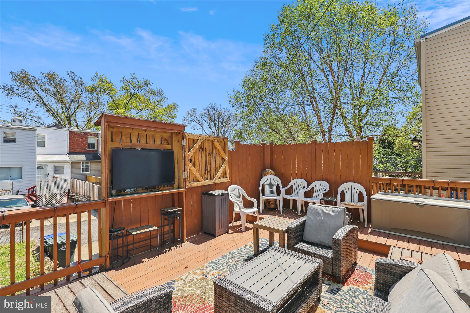 1217 Varnum Street Northeast Washington, DC 20017 - Photo 44 of 50 Deck with TV entertainment