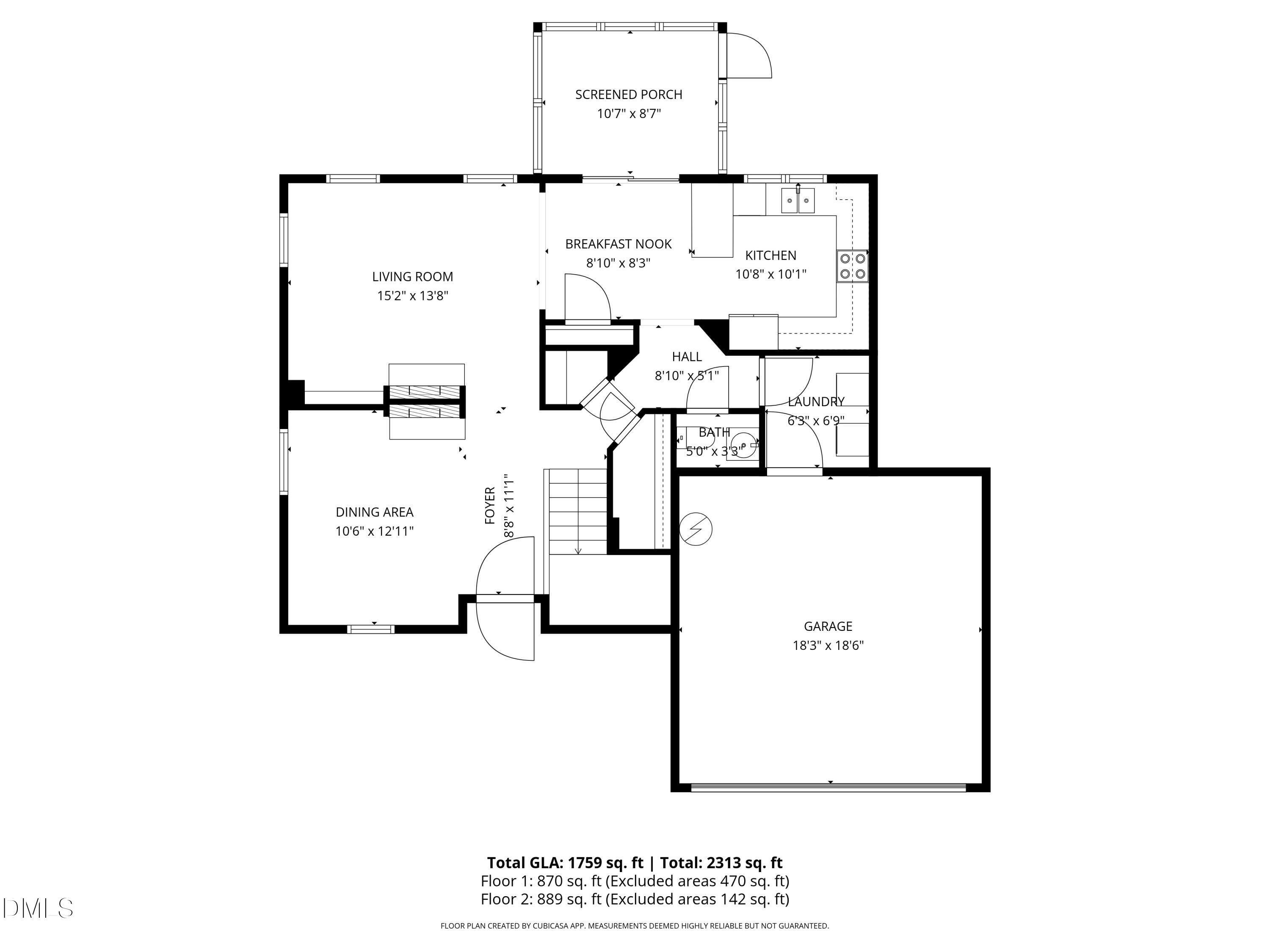8005 Mill Bluff Court Raleigh, NC 27616 - Photo 45 of 47 First Floor Plan