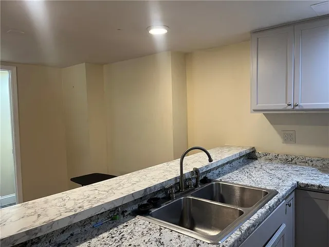 a close view of sink and tap