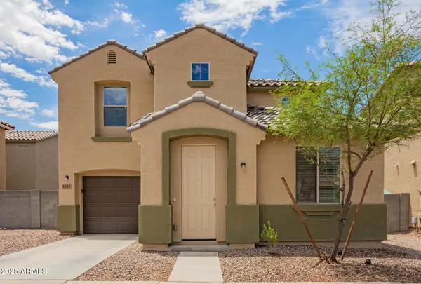 a front view of a house