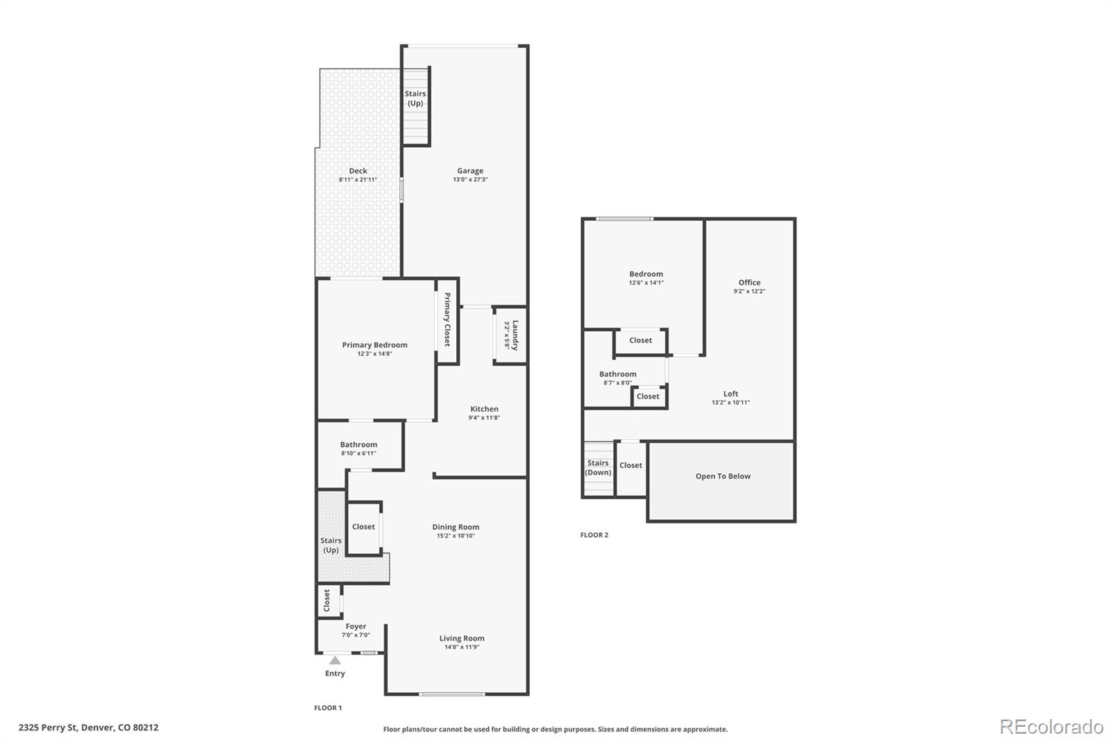 2325 Perry Street Denver, CO 80212 - Photo 39 of 39 a picture of a floor plan